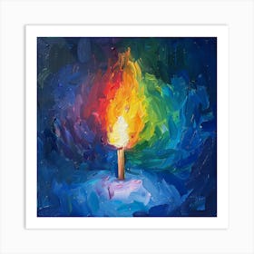 Rainbow Flame Art Print