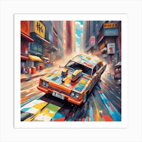 Hong Kong Car Art Print