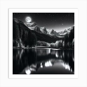 Black And White Landscape 2 Art Print