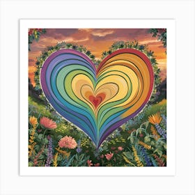 Rainbow Heart 2 Art Print