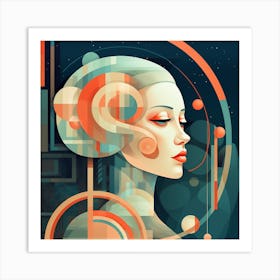 Futuristic Woman 1 Art Print