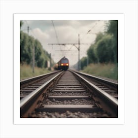 Train On The Tracks 5 Art Print