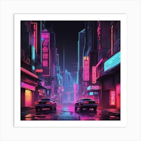 Neon City 1 Art Print