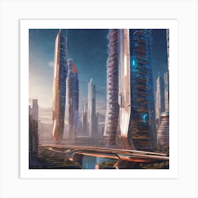 Futuristic Cityscape 109 Art Print