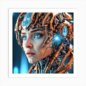 Futuristic Woman Art Print