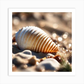 Shell On The Beach 5 Art Print