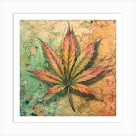 Marijuana Leaf Art Print