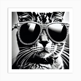 Cat In Sunglasses 13 Art Print