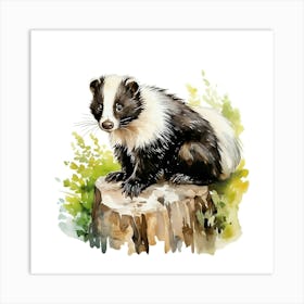 Badger Art Print