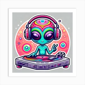 Alien Dj 5 Art Print