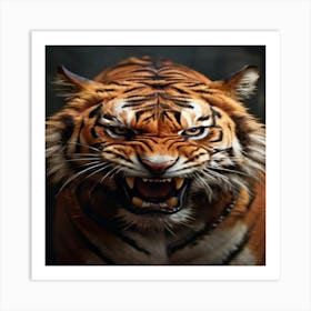 Angry Tiger Art Print