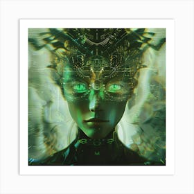 Surreal Futuristic Woman Art Print