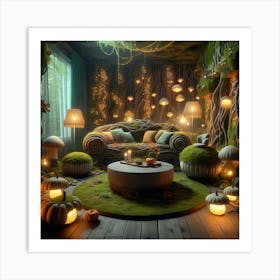 Room With Pumpkins Art Print