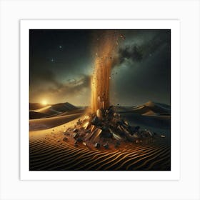 Explosion In The Desert Art Print