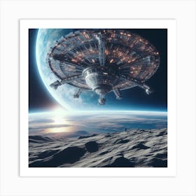 Spaceship In Space 29 Art Print