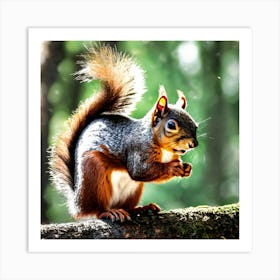 Squirrel In The Forest 104 Art Print