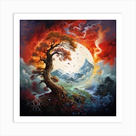 Tree In The Sky Art Print