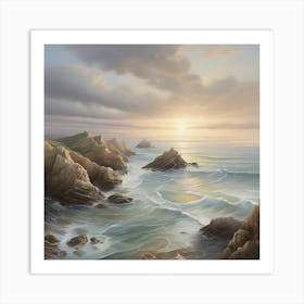 Sunset At The Coast Art Print