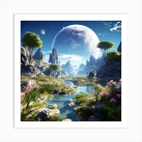 Landscape Of A Planet art print Art Print