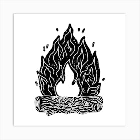 Fire Illustration Poster