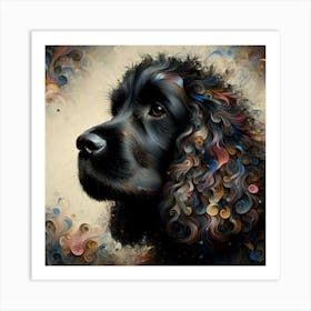 Black Cocker Spanielt Art Print