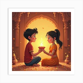 Happy Diwali 1 Art Print