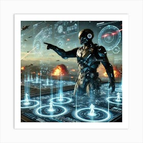 A Sci Fi Scene Showcasing Kael Drayen Combat Analysis Art Print