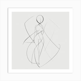 Figure Drawing modern art Art Print