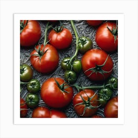 Tomatoes And Greens Art Print