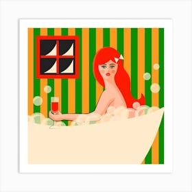 Bubbles Square Art Print