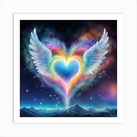 Rainbow Heart Art Print