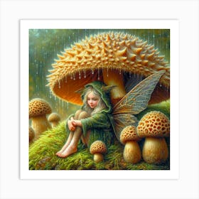 Fairy In The Rain 6 Art Print