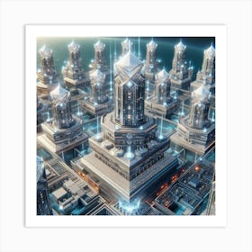 Futuristic City 68 Art Print