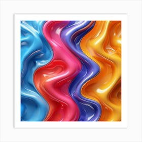 Colorful Liquid Background Art Print