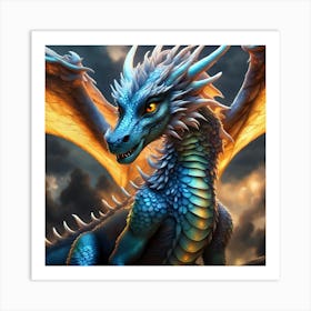 Blue Dragon Art Print