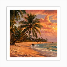 A Stunning Tropical Landscape Painting Featuring M Hyrrhro1r1e Mfc Ojamsg Dp3ytaxthgrsthfmnegmg Art Print