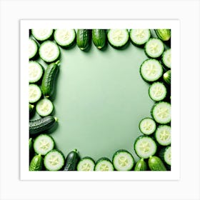 Frame Of Cucumbers 2 Art Print