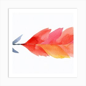 Watercolor Feather 1 Art Print