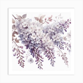 Flowers of Wisteria 2 Art Print