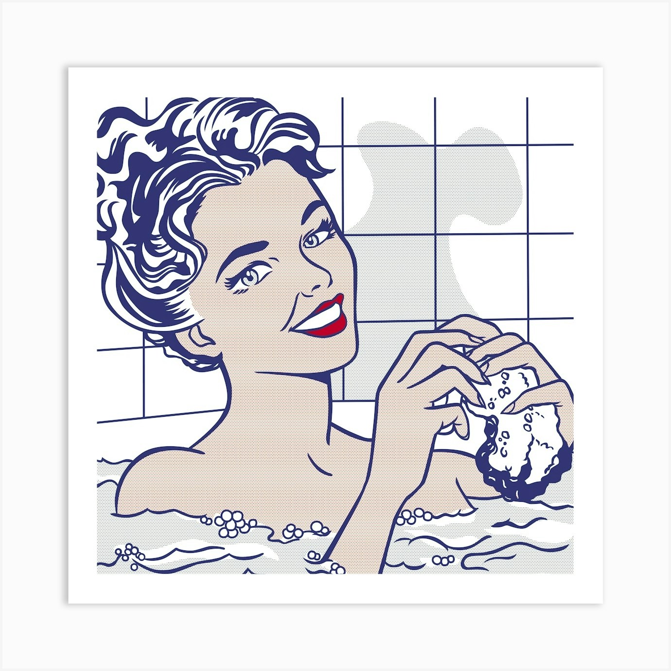 WOMAN IN TUBE | LICHTENSTEIN DIGITAL REPLICA Poster