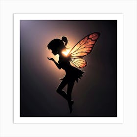 Fairy Silhouette Art Print