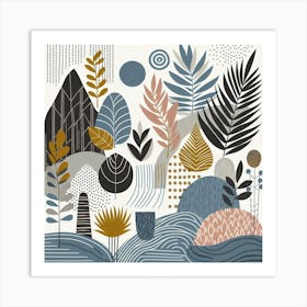 Scandinavian style, Tropics 6 Art Print