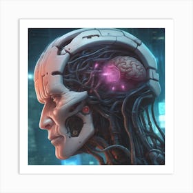 Cyborg Head 46 Art Print