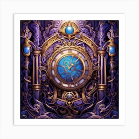 Clock Of The Gods Art Print