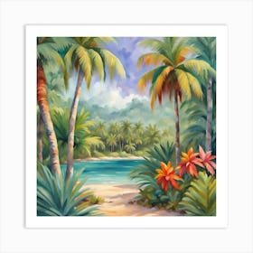 Tropical Beach 1 Art Print