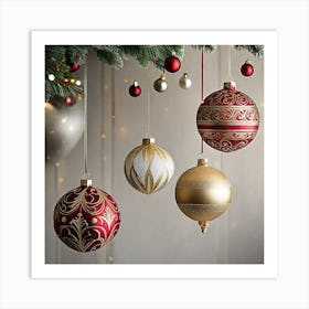 Christmas Ornaments 145 Art Print