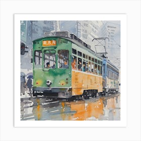 Hong Kong Tram Art Print