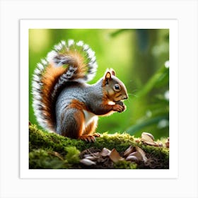 Squirrel In The Forest 267 Art Print