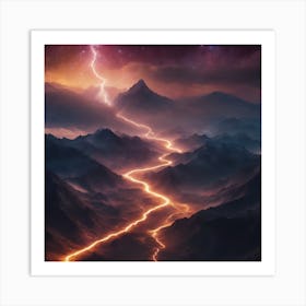 Lightning In The Sky Art Print