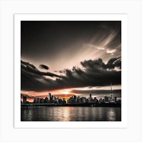 Sunset Over Toronto 2 Art Print